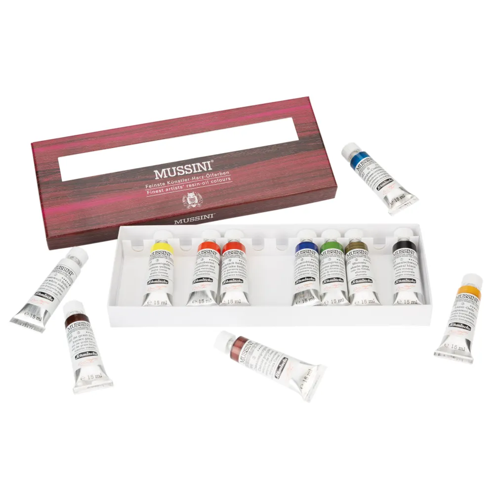 Schmincke Zestaw farb olejnych Mussini - - 12 kolorów x 15 ml > Farby Olejne