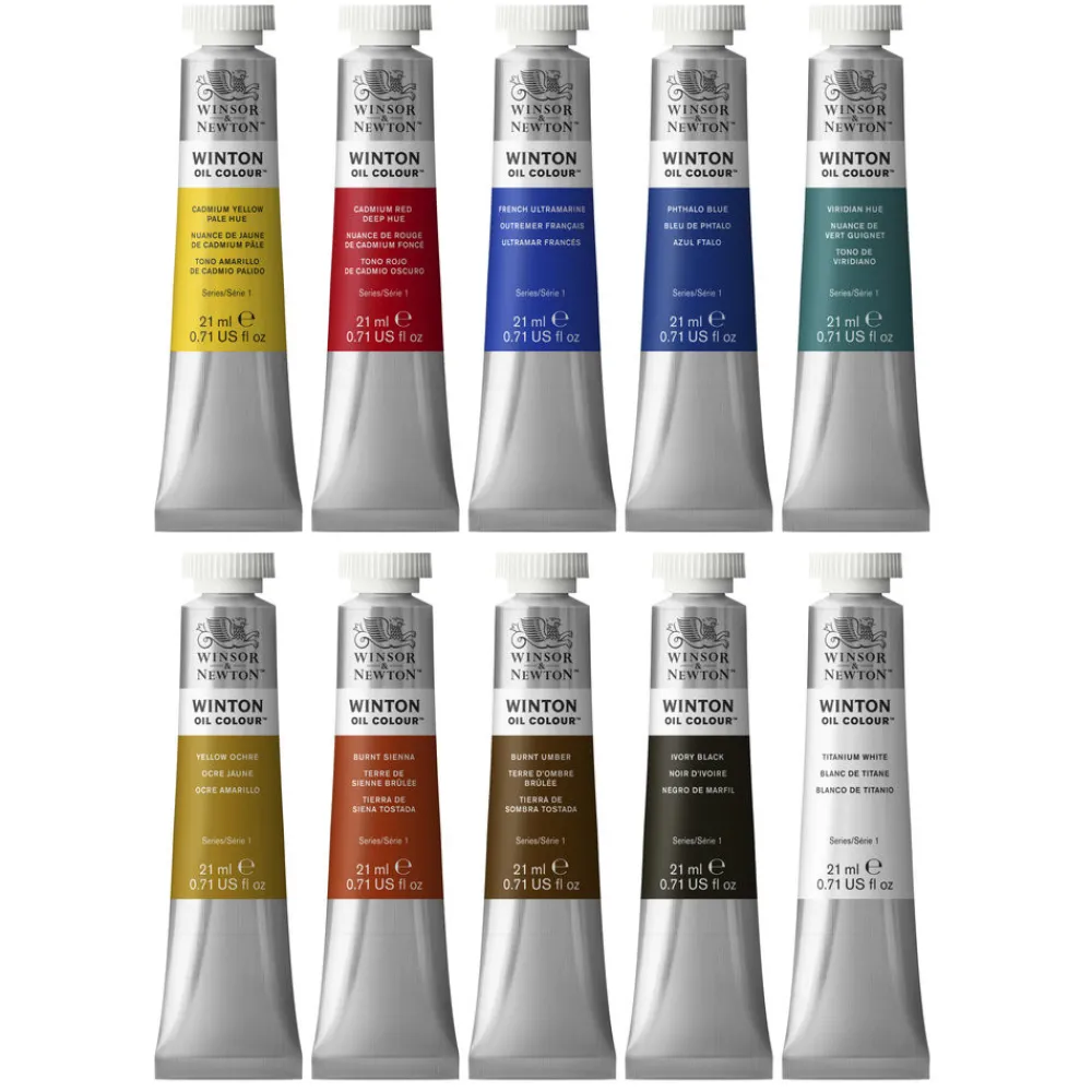 Winsor & Newton Zestaw farb olejnych Winton - - 10 kolorów x 21 ml > Farby Olejne