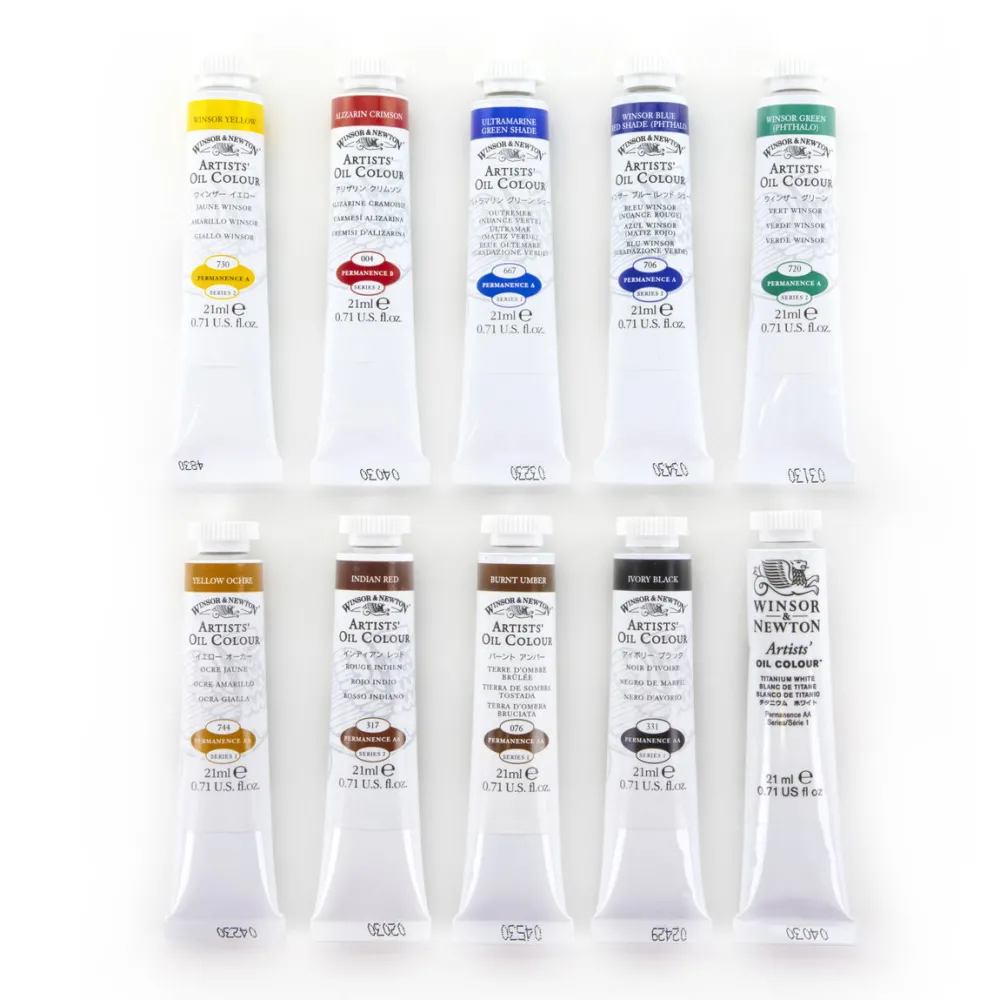 Winsor & Newton Zestaw farb olejnych w tubkach Artists - Winsor&Newton - 10 kolorów x 21 ml > Farby Olejne