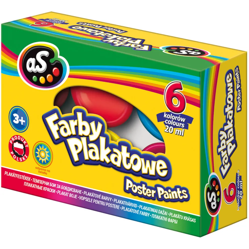 Astra Zestaw farb plakatowych - - 8 kolorów x 20 ml > Farby Plakatowe
