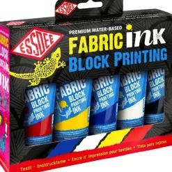 Essdee Zestaw farb tuszów do linorytu Fabric Printing Ink - - 5 x 100 ml