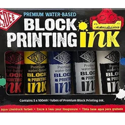 Essdee Zestaw farb, tuszów do linorytu Ink - - 5 kolorów x 100 ml