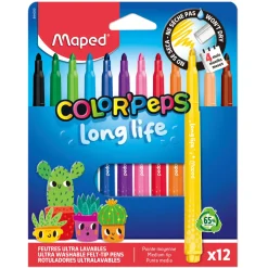 Maped Zestaw flamastrów niewysychających Color'Peps - - 12 szt. > Dzieci Flamastry Dla Dzieci