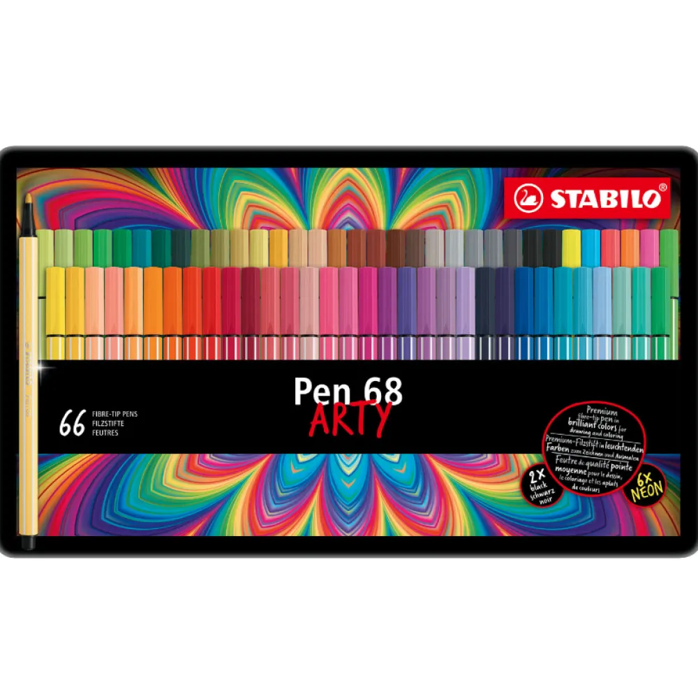 Stabilo Zestaw flamastrów Pen 68 Arty - - 66 kolorów