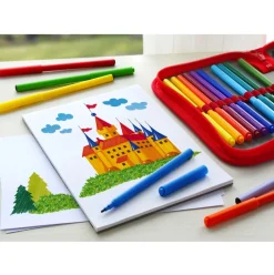 Dzieci Faber-Castell Zestaw flamastrów Zamek - - 12 kolorów