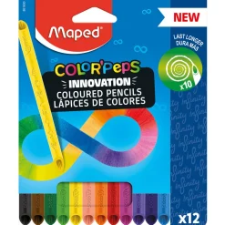 Dzieci Maped Zestaw grafitowych kredek Color' Peps dla dzieci - - 12 kolorów