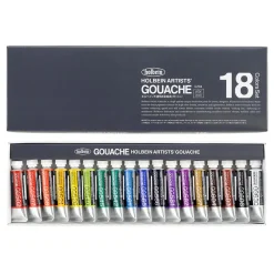 Holbein Zestaw gwaszy Artists’ Gouache - - 18 kolorów x 5 ml