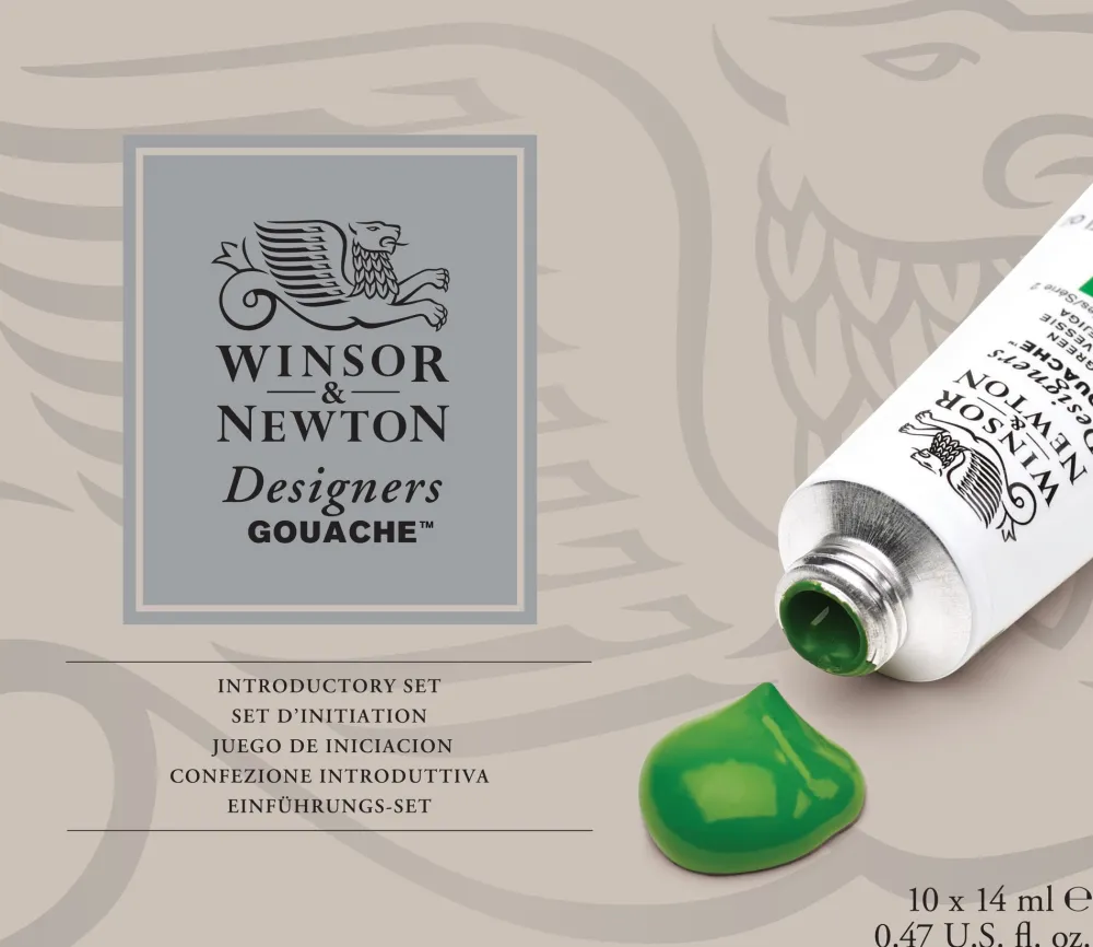 Winsor & Newton Zestaw gwaszy Designers Introductory - - 10 x 14 ml > Farby Gwasze I Tempery