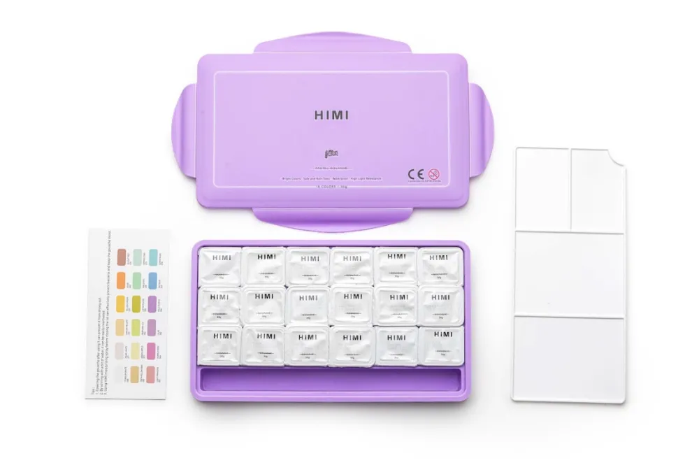 HIMI Zestaw gwaszy Jelly Cup Pastel - - 18 szt.