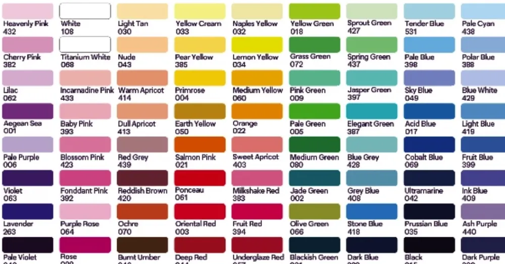 HIMI Zestaw gwaszy Twin Cup Apple Green Go Pack - - 72 szt. > Farby Gwasze I Tempery