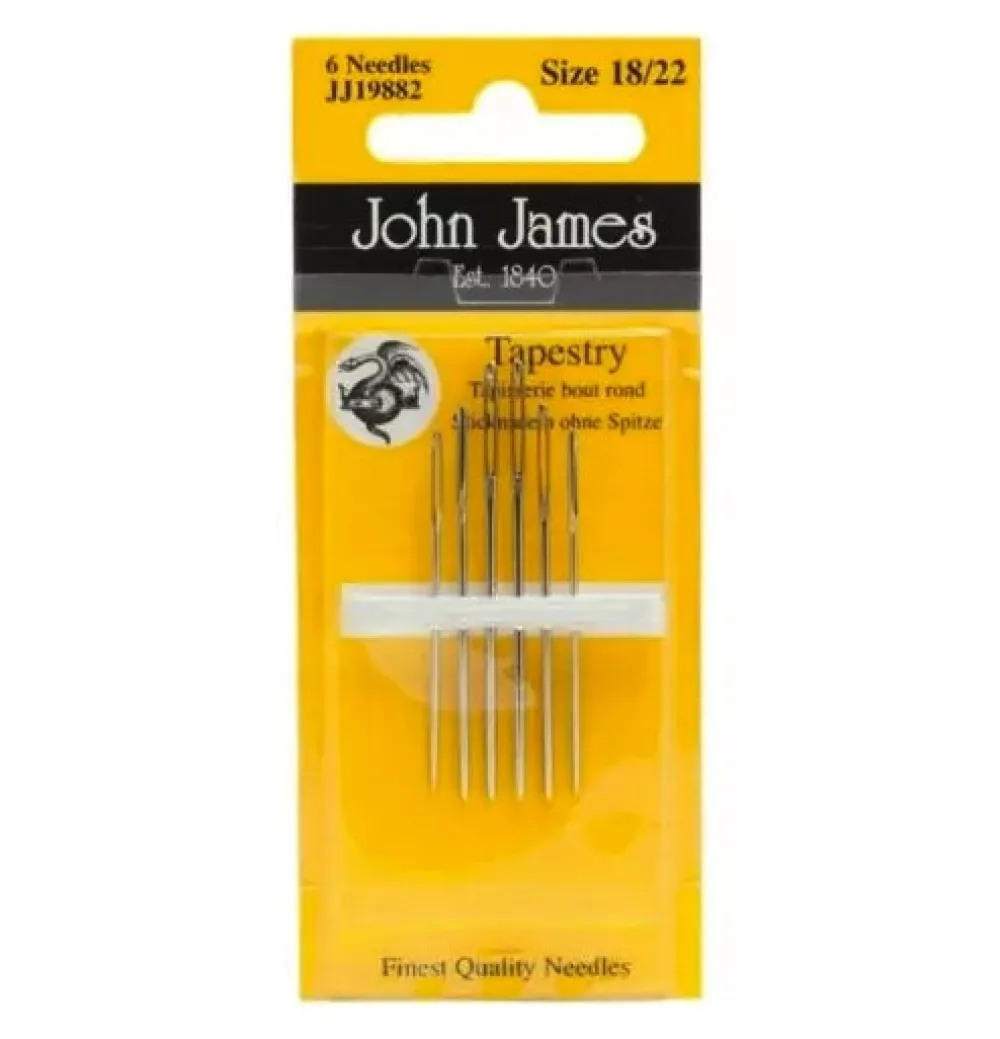 John James Zestaw igieł do haftu dekoracyjnego - - rozmiar 18-22, 6 szt.