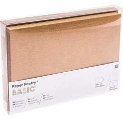 Rico Design Zestaw kopert i kart - Paper Poetry - Kraftpa, B6, 15 szt.