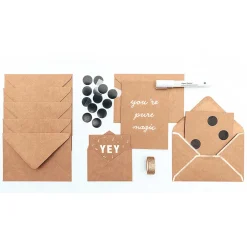 Rico Design Zestaw kopert i kart - Paper Poetry - Kraftpa, B6, 15 szt.