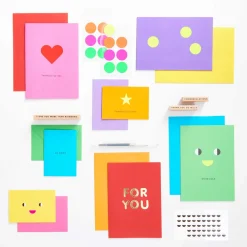 Rico Design Zestaw kopert i kart Rainbow - Paper Poetry - Pastel, C7, 14 szt. ><noscript><img width=