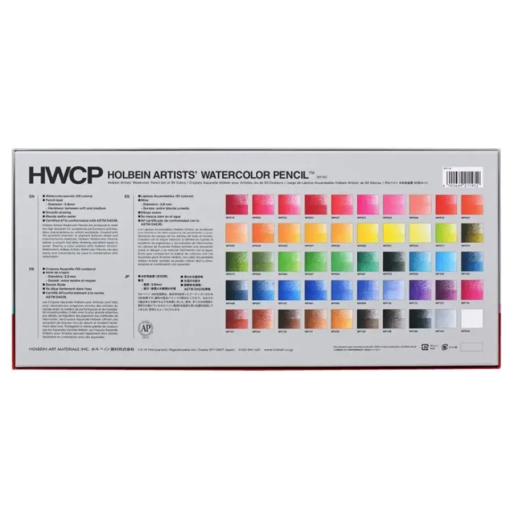 Holbein Zestaw kredek akwarelowych Artists' Watercolor - - 50 szt.