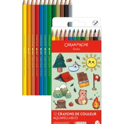 Caran d'Ache Zestaw kredek akwarelowych Kawaii Mountain - - 12 szt.