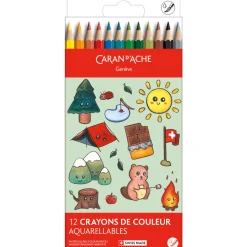 Caran d'Ache Zestaw kredek akwarelowych Kawaii Mountain - - 12 szt.