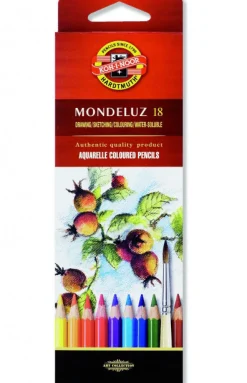 KOH-I-NOOR Zestaw kredek akwarelowych Mondeluz - - 18 kolorów