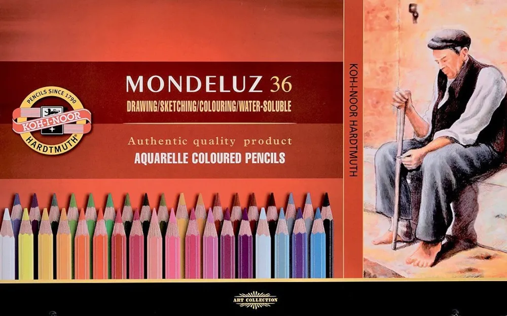 KOH-I-NOOR Zestaw kredek akwarelowych Mondeluz - - metalowe opakowanie, 36 szt. > Kredki