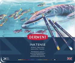Derwent Zestaw kredek Inktense w metalowej kasecie - - 24 kolory ><noscript><img width=