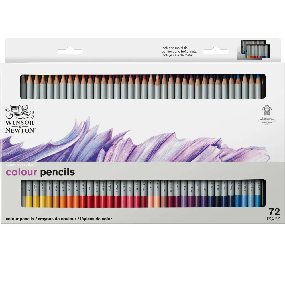 Winsor & Newton Zestaw kredek ołówkowych Colour Pencils - - 72 kolory