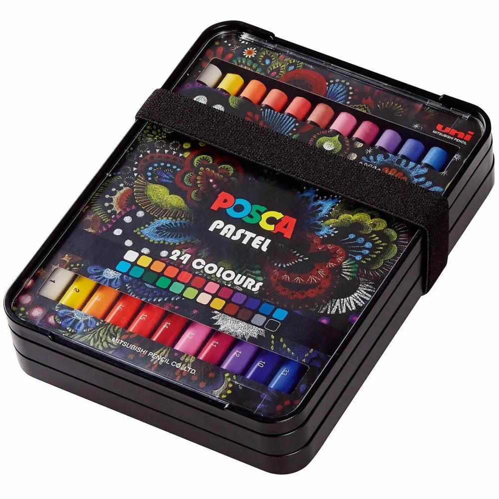 Uni Posca Zestaw kredek pastelowych Posca Pastel - - 24 kolory