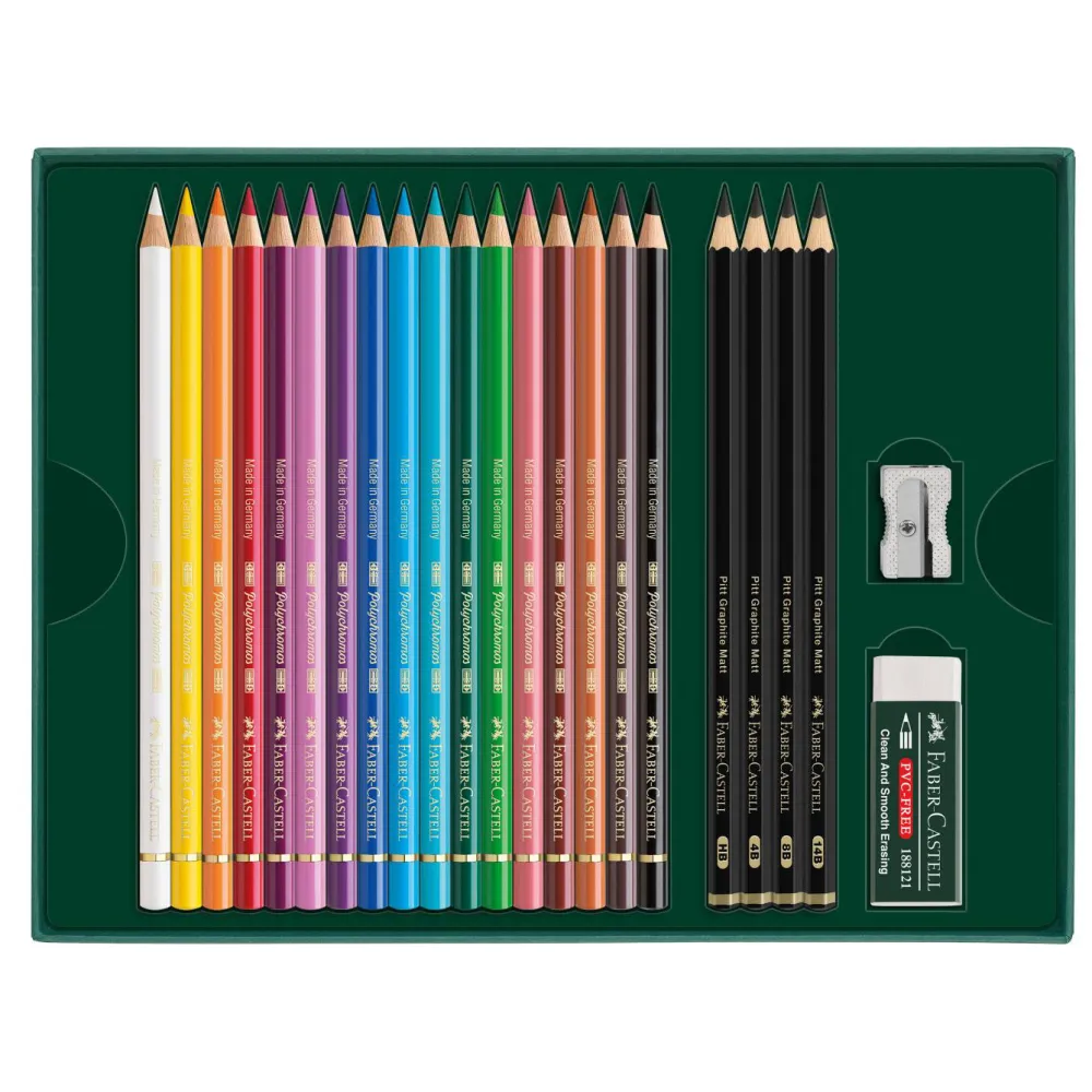 Faber-Castell Zestaw kredek Polychromos i ołówków Pitt Graphite Matt - - 23 szt.