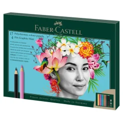 Faber-Castell Zestaw kredek Polychromos i ołówków Pitt Graphite Matt - - 23 szt.