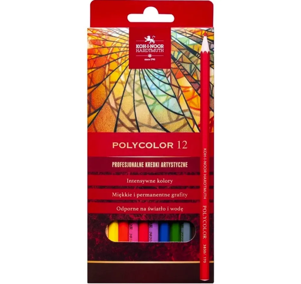 KOH-I-NOOR Zestaw kredek Polycolor - - 12 kolorów > Kredki