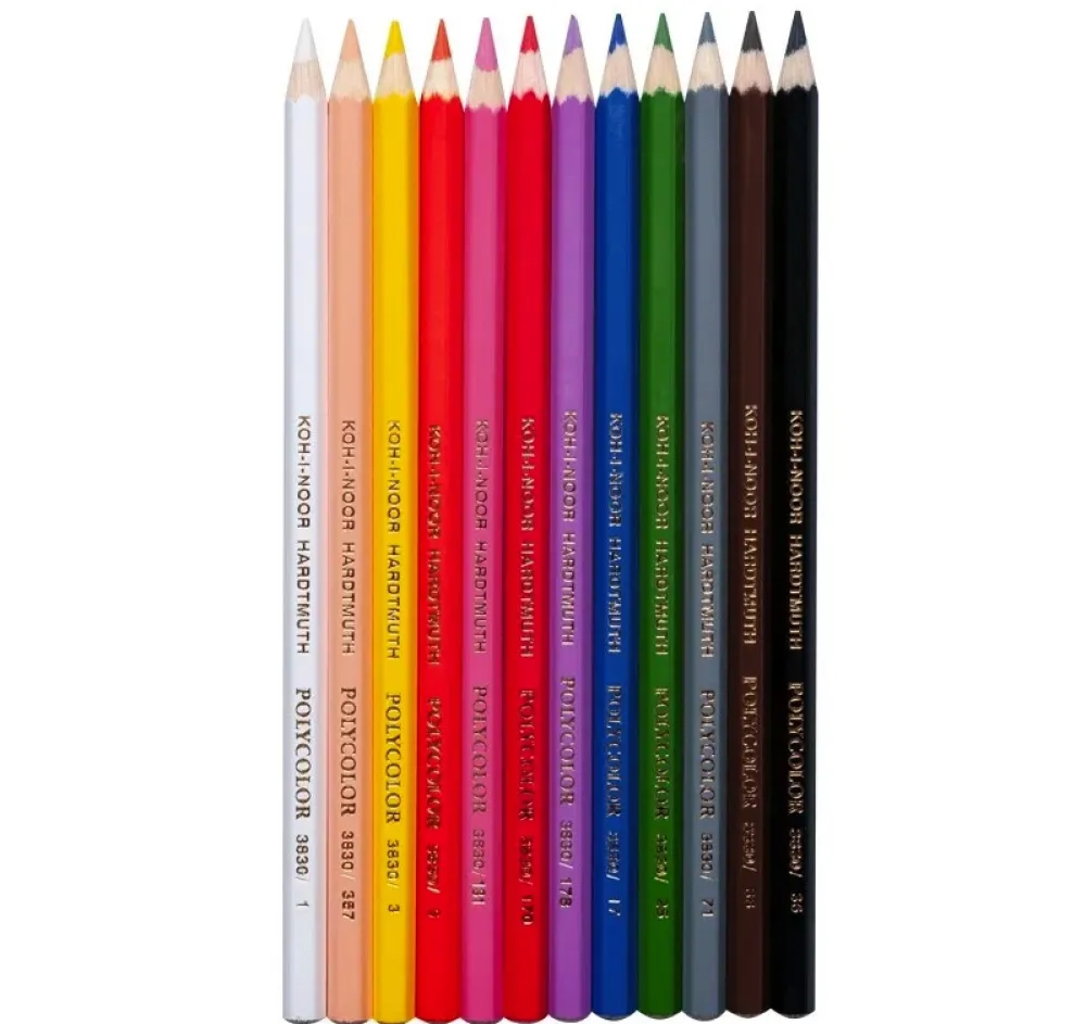 KOH-I-NOOR Zestaw kredek Polycolor - - 12 kolorów > Kredki
