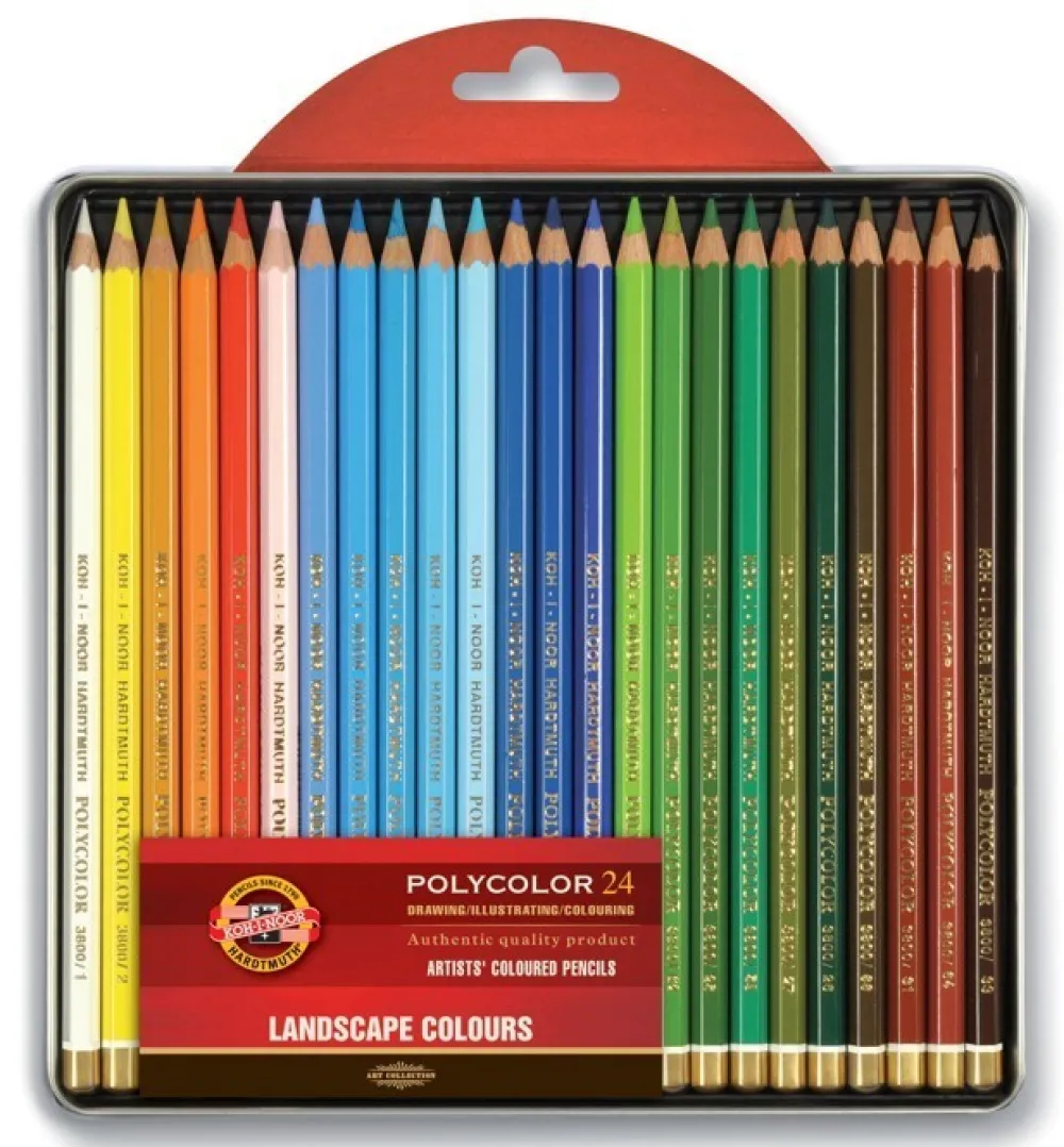 KOH-I-NOOR Zestaw kredek Polycolor - - Krajobraz, 24 szt. > Kredki