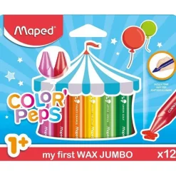 Dzieci Maped Zestaw kredek świecowych Jumbo Color'Peps - - 12 kolorów