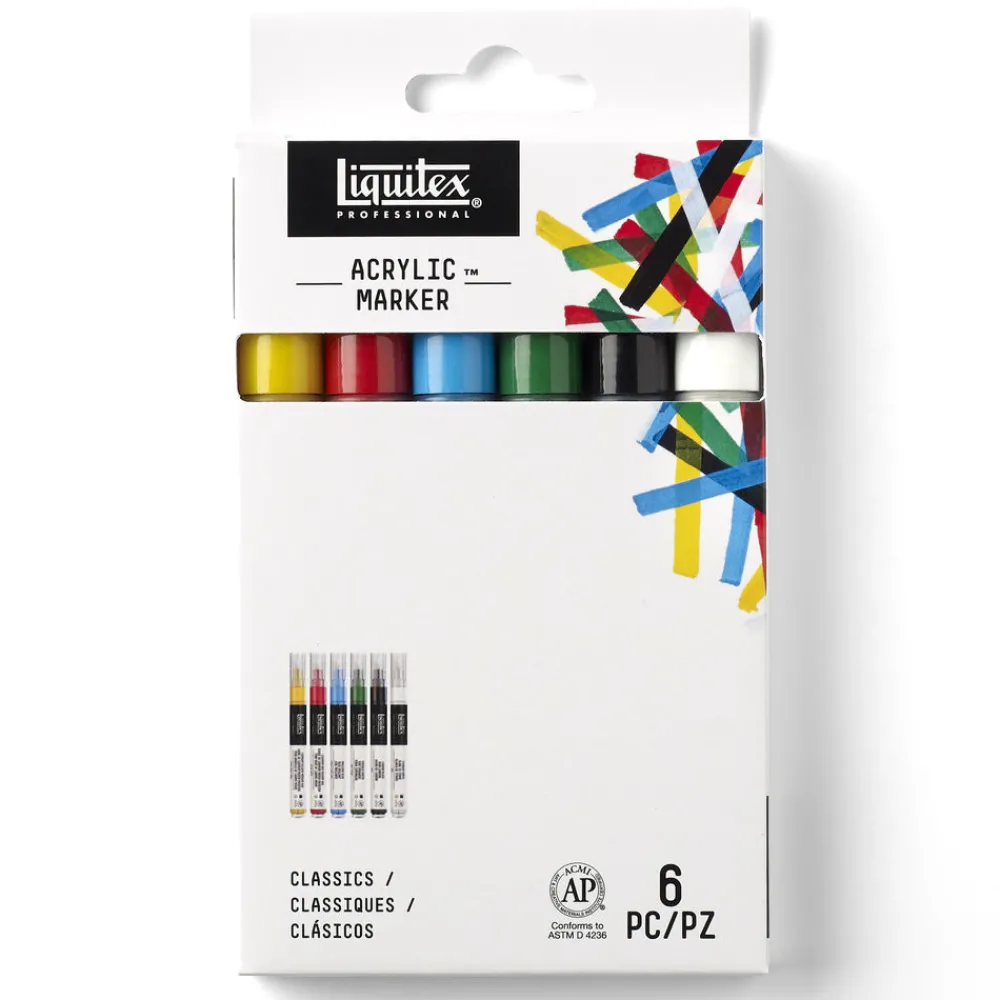 Liquitex Zestaw markerów akrylowych Classics - - 6 szt.