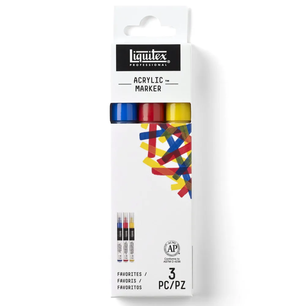 Liquitex Zestaw markerów akrylowych Colour - - 3 szt. > Markery, Brushpeny I Pisaki