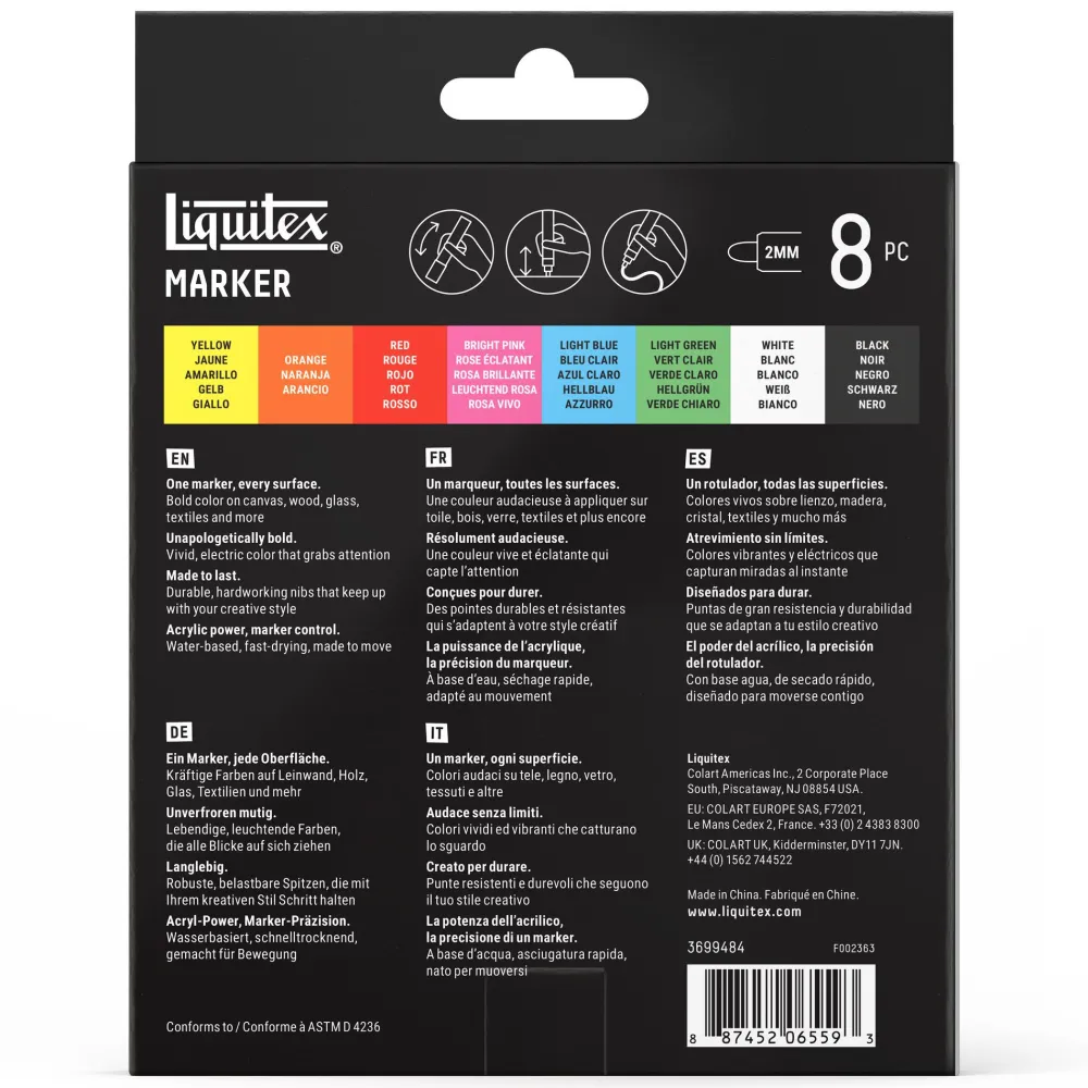 Liquitex Zestaw markerów akrylowych Essential - - 8 szt.