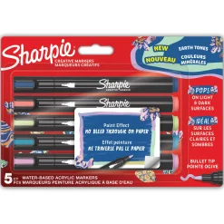 Sharpie Zestaw markerów akrylowych Kolory Ziemi - - 2,5 mm, 5 szt.