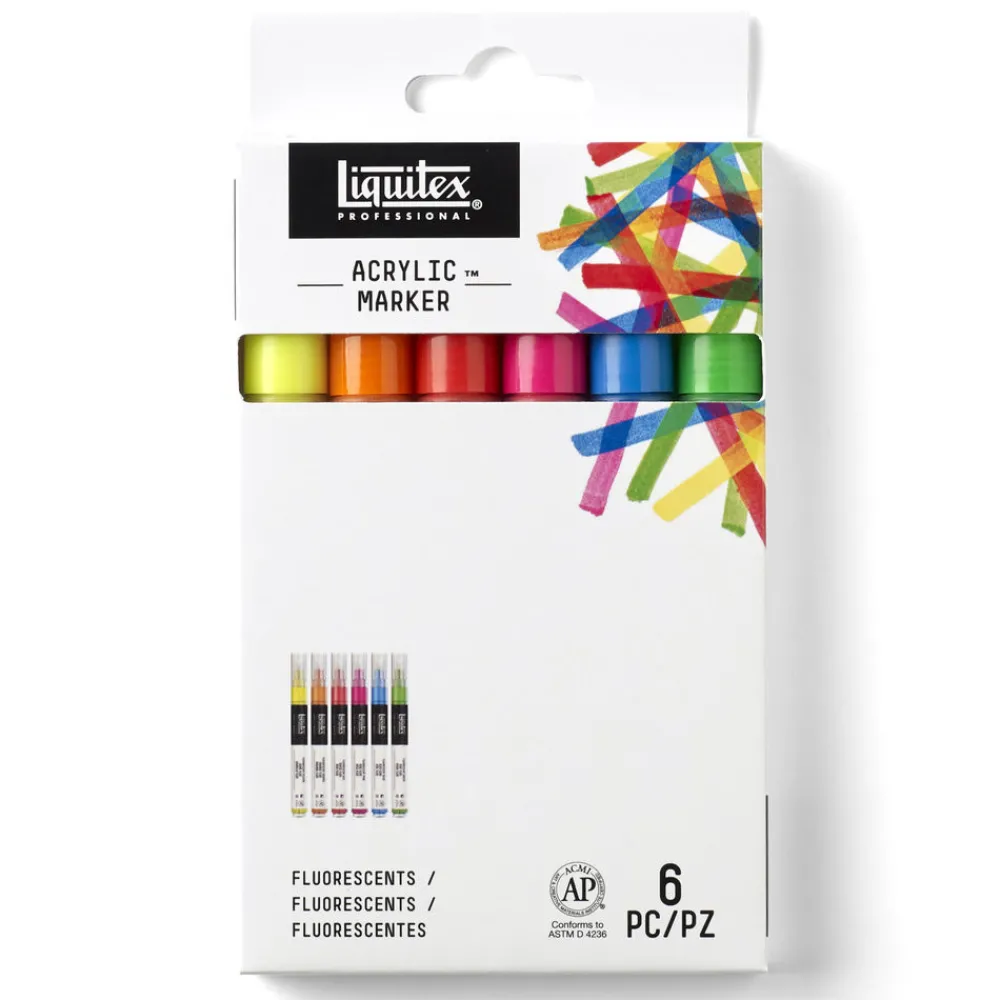 Liquitex Zestaw markerów akrylowych - - Fluorescent, 6 szt.