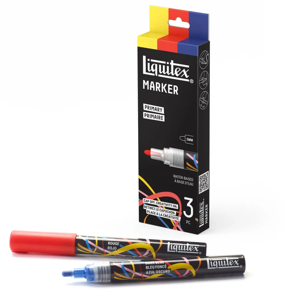 Liquitex Zestaw markerów akrylowych Primary - - 3 szt. > Markery, Brushpeny I Pisaki