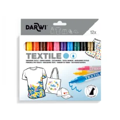Darwi Zestaw markerów do tkanin Textile - - 2 mm 12 szt.