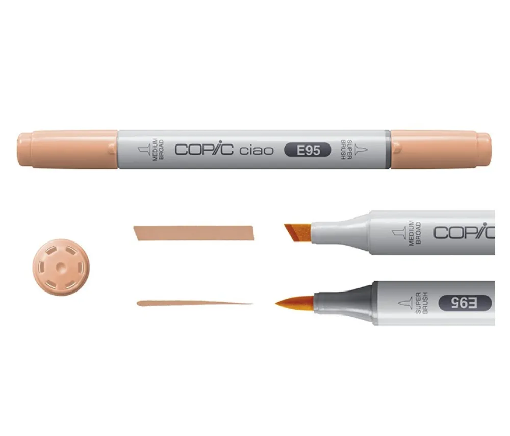 Copic Zestaw markerów dwustronnych Ciao z cienkopisem - Pastels 6 szt. > Markery, Brushpeny I Pisaki