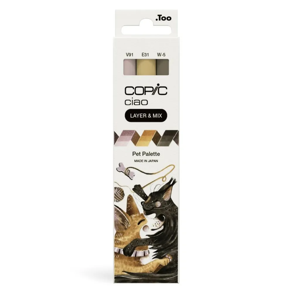 Copic Zestaw markerów dwustronnych Ciao - Pet 3 szt.
