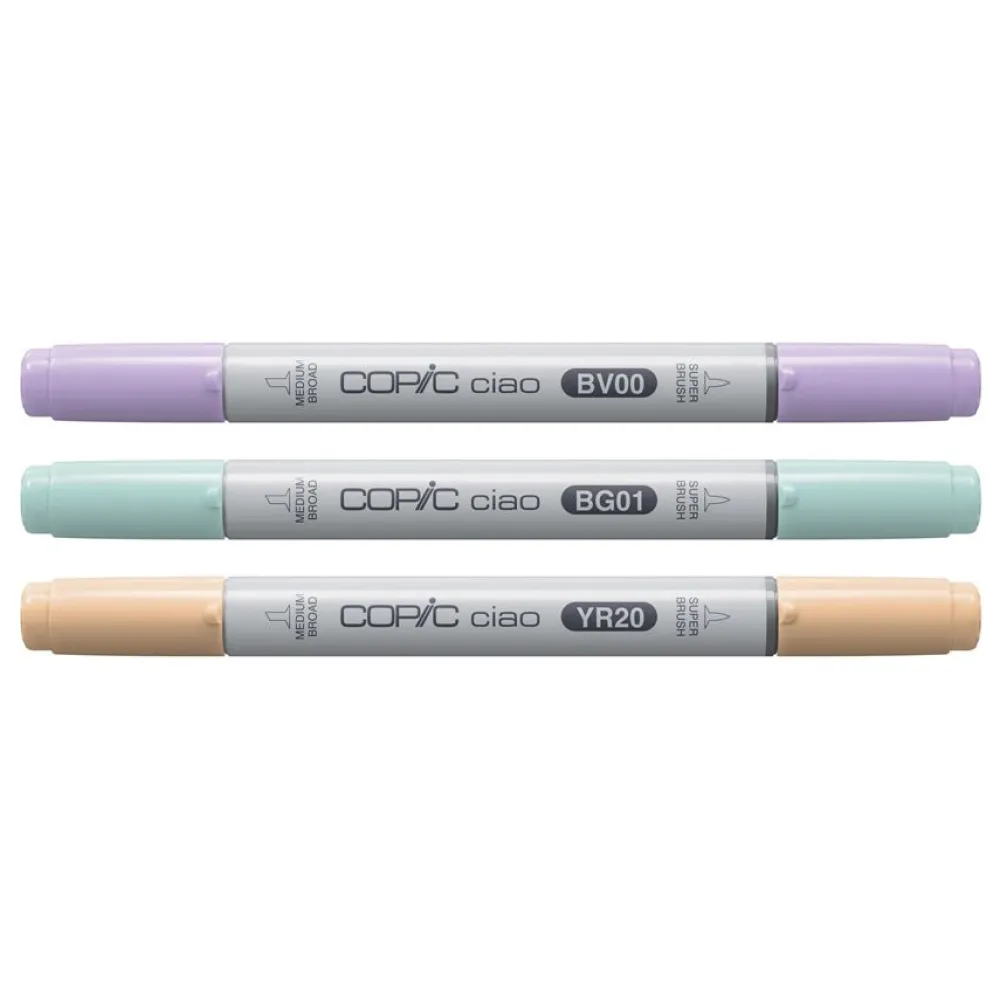 Copic Zestaw markerów dwustronnych Ciao - Pastel 3 szt. > Markery, Brushpeny I Pisaki