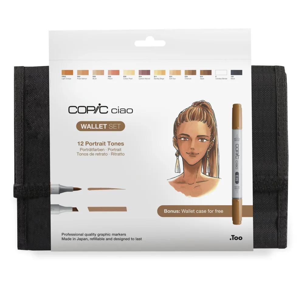 Copic Zestaw markerów dwustronnych Ciao - Manga Hiro > Markery, Brushpeny I Pisaki