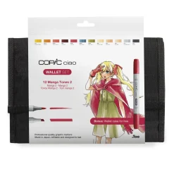 Copic Zestaw markerów dwustronnych Ciao Manga Tones 2 - 12 szt.