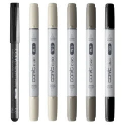 Copic Zestaw markerów dwustronnych Ciao Shade - Cool Gray & Black 6 szt. ><noscript><img width=