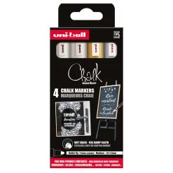 Uni Zestaw markerów kredowych do tablic Chalk - - Metallic, 4 kolory ><noscript><img width=