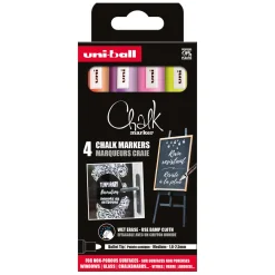 Uni Zestaw markerów kredowych do tablic Chalk - - Fluo, 4 kolory ><noscript><img width=