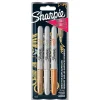Sharpie Zestaw markerów permanentnych Metallic - - 3 kolory, 1 mm