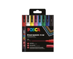 Uni Posca Zestaw markerów Posca Basic Colors PC-3M - Uni - 8 szt.