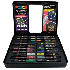 Uni Posca Zestaw markerów Posca Groovy Colours - Uni - 20 kolorów ><noscript><img width=